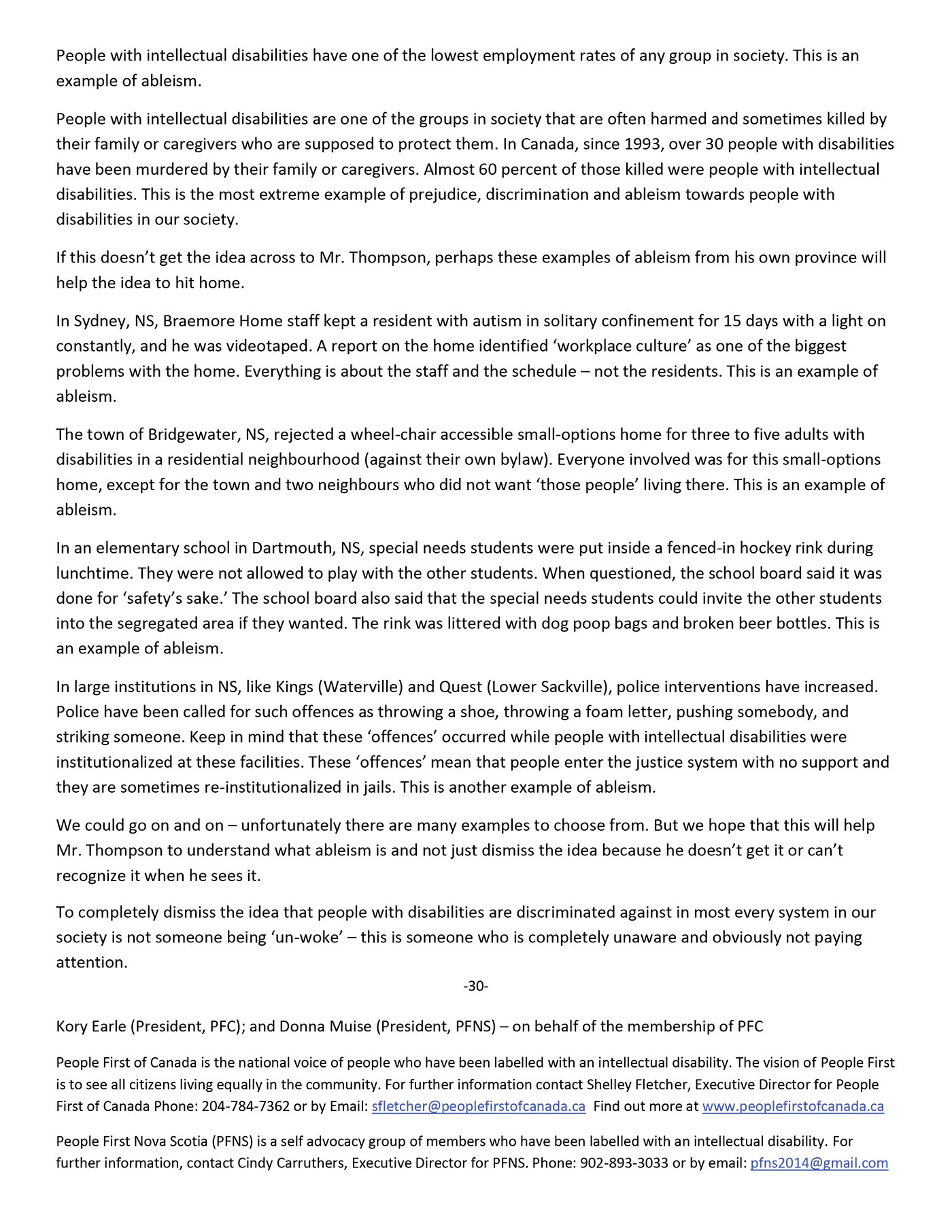 2019 Nova Scotia Human Rights Hearing pg 2